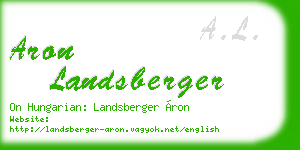 aron landsberger business card